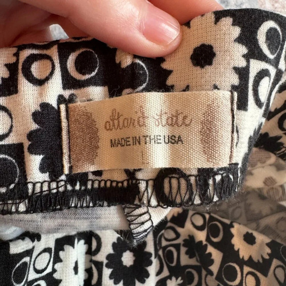 Altar'd State Flare Pants Size Large Groovy Funky Mod Black White Hippie Retro - Picture 7 of 14